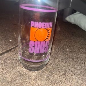 Phoenix suns glass cup